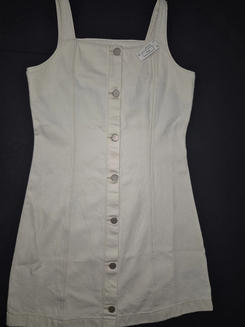 Old Navy Cream Button-Front Tank Dress